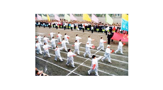 2002年校運(yùn)會(huì)退休職工入場全景